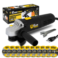 Esmerilhadeira Lixadeira Angular Bte750 4.1/2 750w Com Discos 4.1/2 The Black Tools