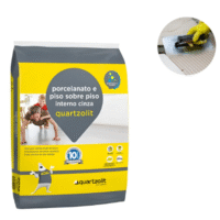 Argamassa De Uso Interno Piso Sobre Piso Cinza - Quartzolit