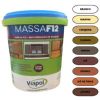 Massa F12 Calafetar Correção Madeira Viapol 1,65kg Div Cores