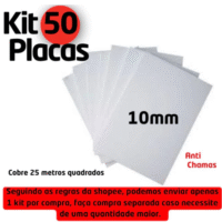 kit 50 peças de isopor antichamas 1cm (10mm) tamanho 100x50x1cm