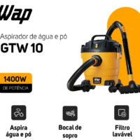 Aspirador de Pó e Água WAP GTW 10L 1400W 127V