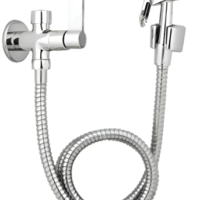 Ducha Higienica Com Duas Saídas Para Banheiro Metal Linda Cor Cromo