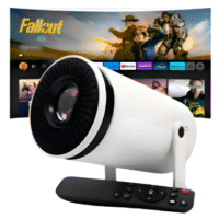 Projetor Smart Portátil Full Hd 4k Bluetooth Wifi Cor Branco Android 11.0 5g TV Cinema em Casa