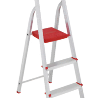 Escada De Alumínio Dobrável Compacta com 3 Degraus - Botafogo - Leve e Resistente