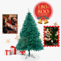 Árvore De Natal Tradicional Pinheiro Luxo 1.80m 800 Galhos