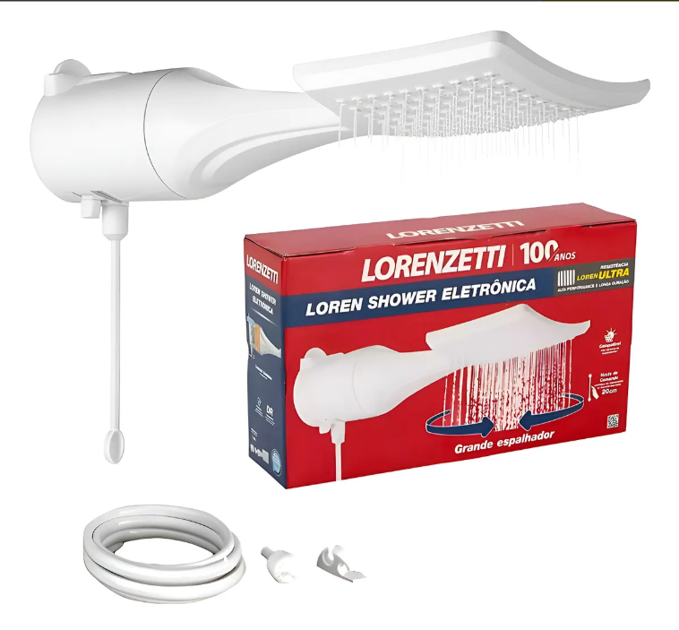 Chuveiro Lorenzetti Loren Shower Ultra Eletrônico Branco 7500W